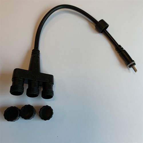 3-vejsfordeler (1 han/3 hun) kort kabel
